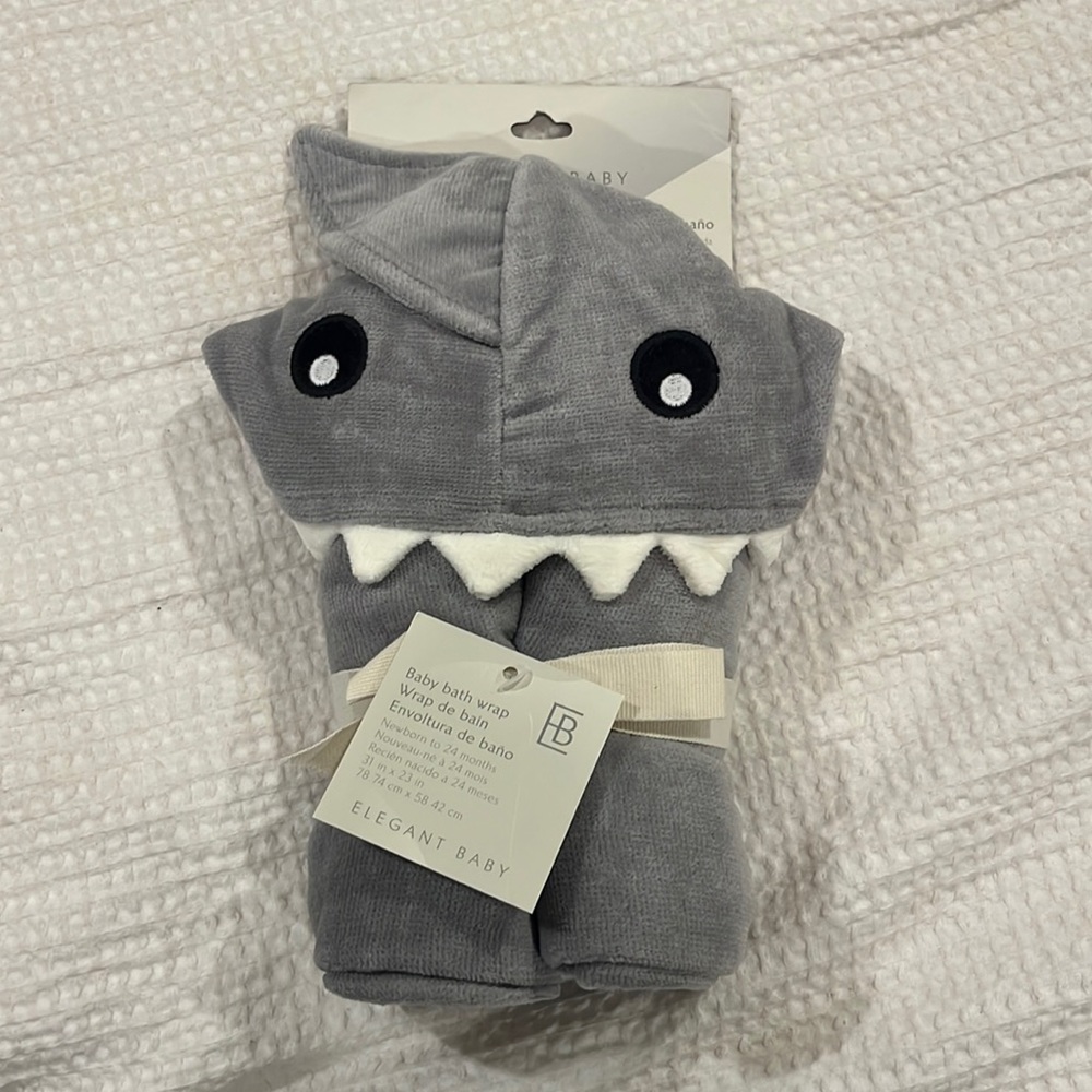 NWT! Shark baby towel